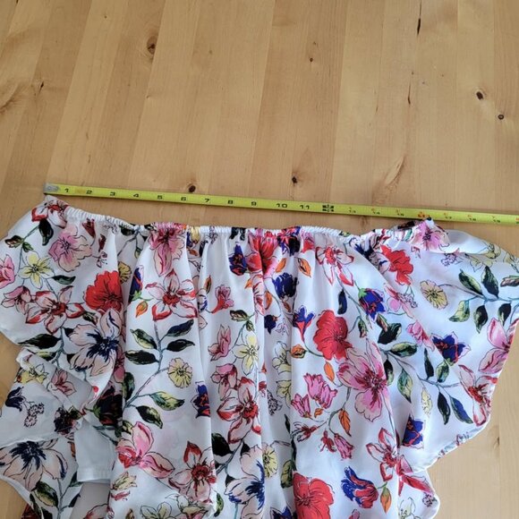 Rue 21 LARGE JUNIORS COLORFUL FLORAL PRINT STRAPLESS Stretch Panel - Picture 8 of 10